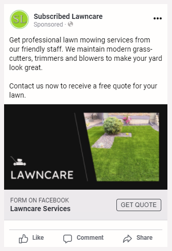 Subscribed Lawn Care Direct Ad 2.1